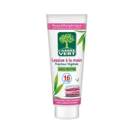 Arbre vert tube lessive main 16 lavage