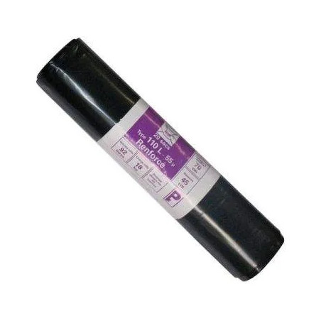 Set of 20 Black Reinforced Garbage Bags 110 L 55 microns