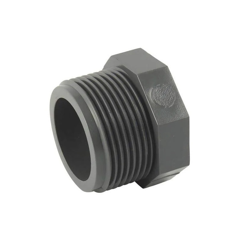 Tapón macho pvc presión 15x21 (1/2").