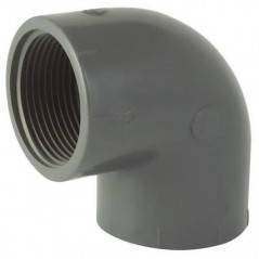 Codo de presión de PVC roscado hembra/hembra de 90° 26x34 (1").