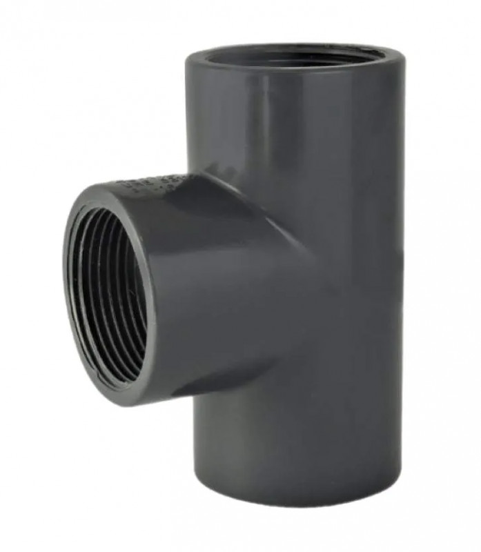 90° binnendraadse inschroefbare PVC drukaansluiting 50x60 (2")