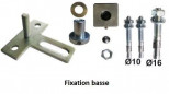 Deuvelspil kit 45x45 mm voor stalen poorten met drempel