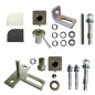 Deuvelspil kit 45x45 mm voor stalen poorten met drempel
