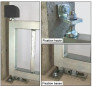 Deuvelspil kit 45x45 mm voor stalen poorten met drempel