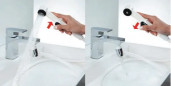 Handdouche, flexibele slang en straalbrekerset, 6 liter/minuut, met houder, wit