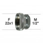 Kraanadapter 22x100 vrouw naar 15x21 man