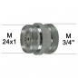 Kraanadapter 24x100 male naar 20x27 male