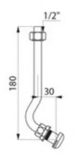 Tubing and water effect for Jacob Delafon coquille urinal.