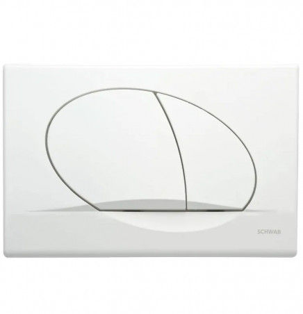 Plaque de commande OVATE DUO blanche