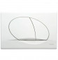 Schwab OVATE DUO inbouw WC bedieningspaneel, dubbel volume wit
