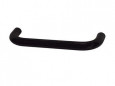 Zwarte pvc draadgreep, L.105mm, l.10mm, P.28mm, 96mm hartafstand, 1 stuk met schroeven.