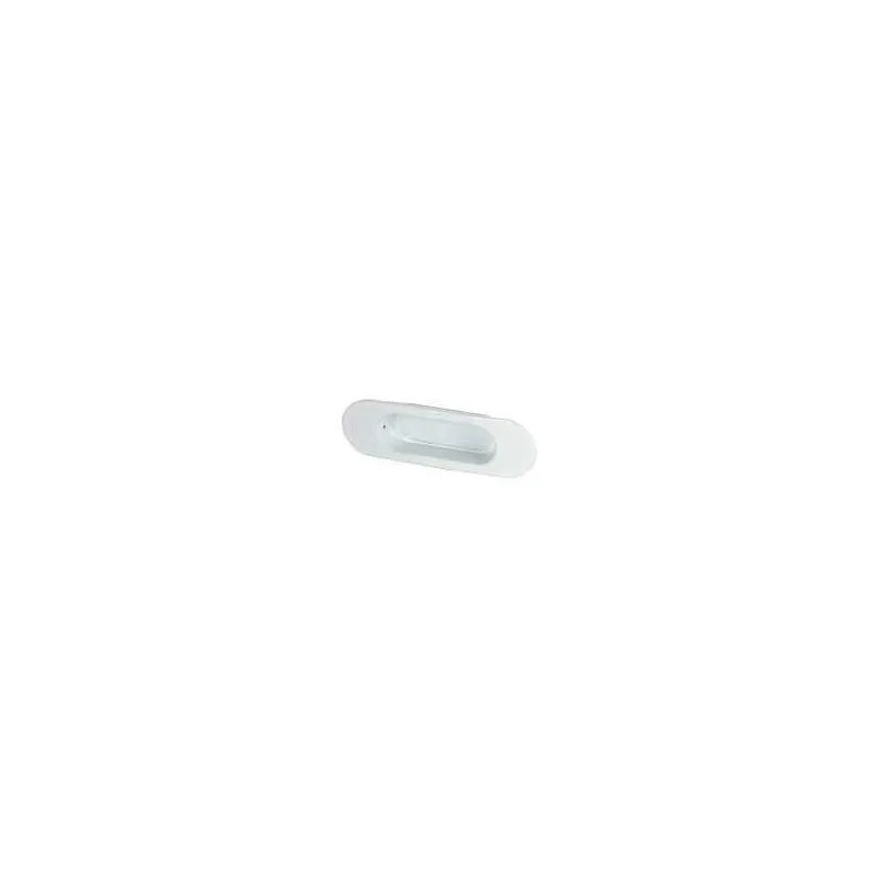 Griff für ovales Einbaubecken Zamak weiß, L.110mm, B.36mm, T.14mm, 1 Stück . Griff für ovales Einbaubecken Zamak weiß, L.110mm, B.36mm, T.14mm, 1 Stück .