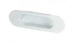 Griff für ovales Einbaubecken Zamak weiß, L.110mm, B.36mm, T.14mm, 1 Stück . Griff für ovales Einbaubecken Zamak weiß, L.110mm, B.36mm, T.14mm, 1 Stück .