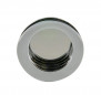 Ronde inbouw wc-greep Verchroomd zamak, D.40mm, P.12mm, 1 stuk met schroeven.