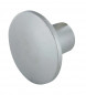 Aluminium grijze Zamak ronde knop, D.30mm, H.22mm, 1 stuk met schroeven.