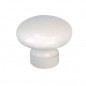 Ronde knop met wit inzetstuk, D.30mm, H.26mm, 1 stuk met schroeven.