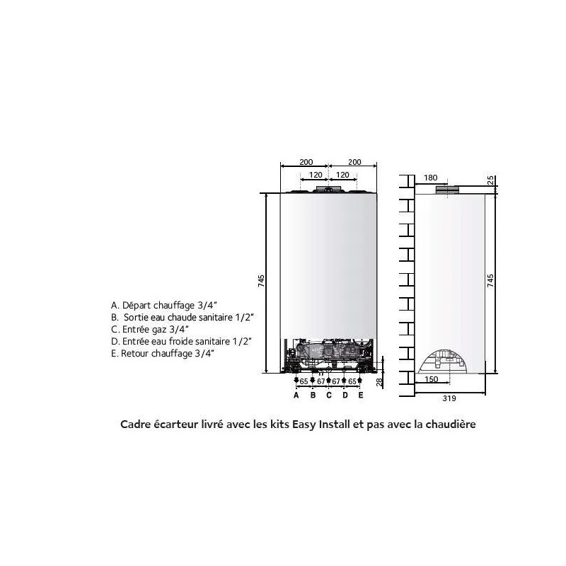 Chaudière murale gaz naturel INOA NOX 24 VMC avec applique et cadre — free download