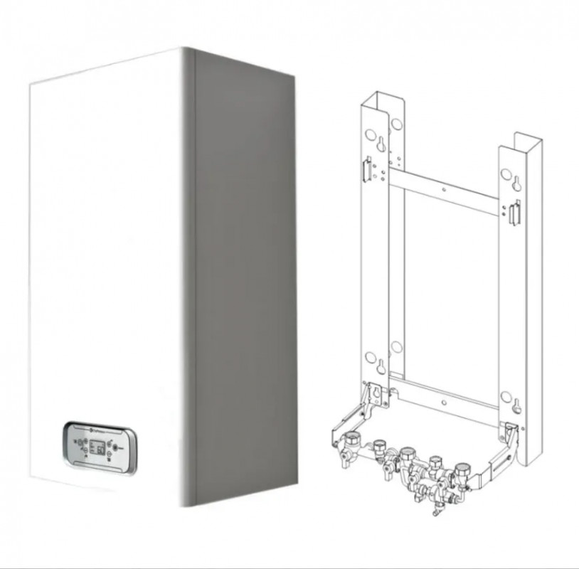 Chaudière murale gaz naturel INOA NOX 24 VMC avec applique et cadre écarteur Chaudière murale gaz naturel INOA NOX 24 VMC avec applique et cadre écarteur