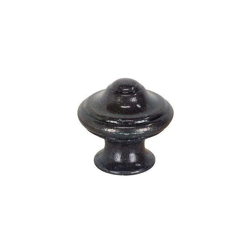 Oud zilveren Zamak Lyonnais knop, D.30mm, H.30mm, 1 stuk met schroeven.