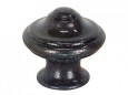 Oud zilveren Zamak Lyonnais knop, D.30mm, H.30mm, 1 stuk met schroeven.