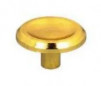 Knop, Zamak messing geplateerd, D.30mm, H.20mm, 1 stuk met schroeven.