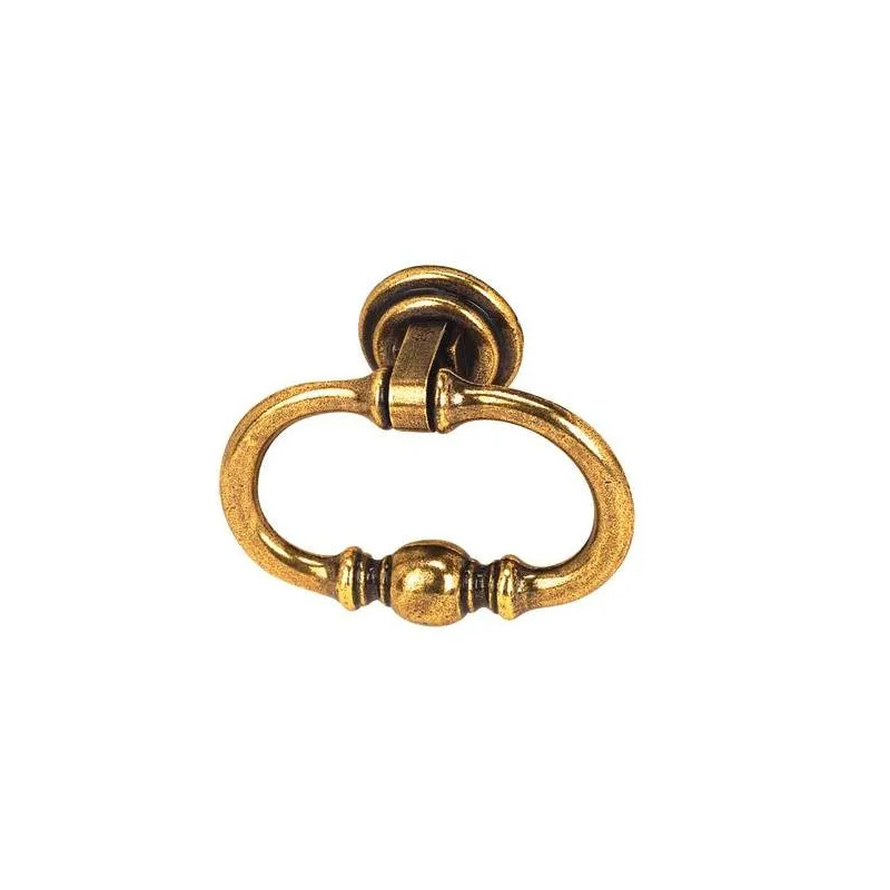 Druppelring, Zamak helder brons, H.48mm, L.55mm, 1 stuk met schroeven.