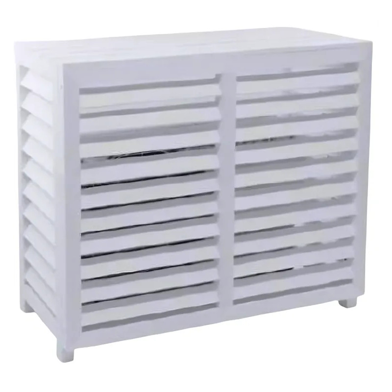 Witte composiet buitenkap voor airconditioning, 950x420x720 mm.