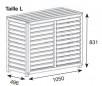 Witte composiet buitenmantel voor airconditioning, 1050x496x831 mm