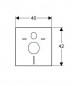 Geluiddempende set voor Geberit hangend toilet of bidet, Allia