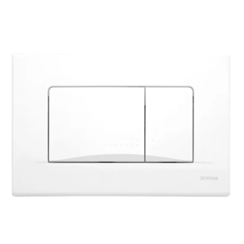 SCHWAB Dots Duo inbouw WC-wandbediening, dubbel volume wit