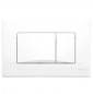 SCHWAB Dots Duo inbouw WC-wandbediening, dubbel volume wit