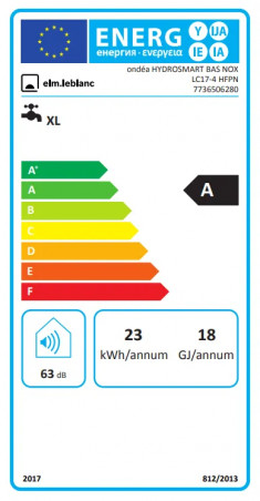 ONDEA LC17-4 HFPN riscaldatore per bagno d'aspirazione hydrosmart a bassa emissione di NOX (gas naturale)