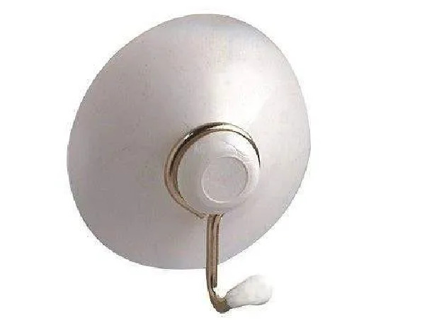 Gancio di aspirazione D.45 mm, D.30 mm, plastica trasparente e asta in acciaio, 1 pezzo.