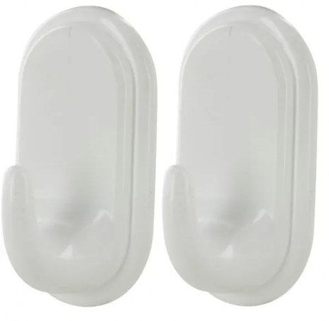 Ovaler Deko-Klebehaken, H.46mm, l.26mm, 2 Stück. 
