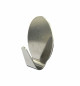 Zelfklevende ovale decoratieve haak H.40mm, l.27mm, roestvrij staal, 1 stuk.