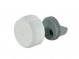 Glashouder D.18mm, voor glas Ep.6mm, wit messing, 4 st.