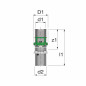 MultiSkin gateway persaansluiting PER 16 x 1,5, meerlaags 20 x 2