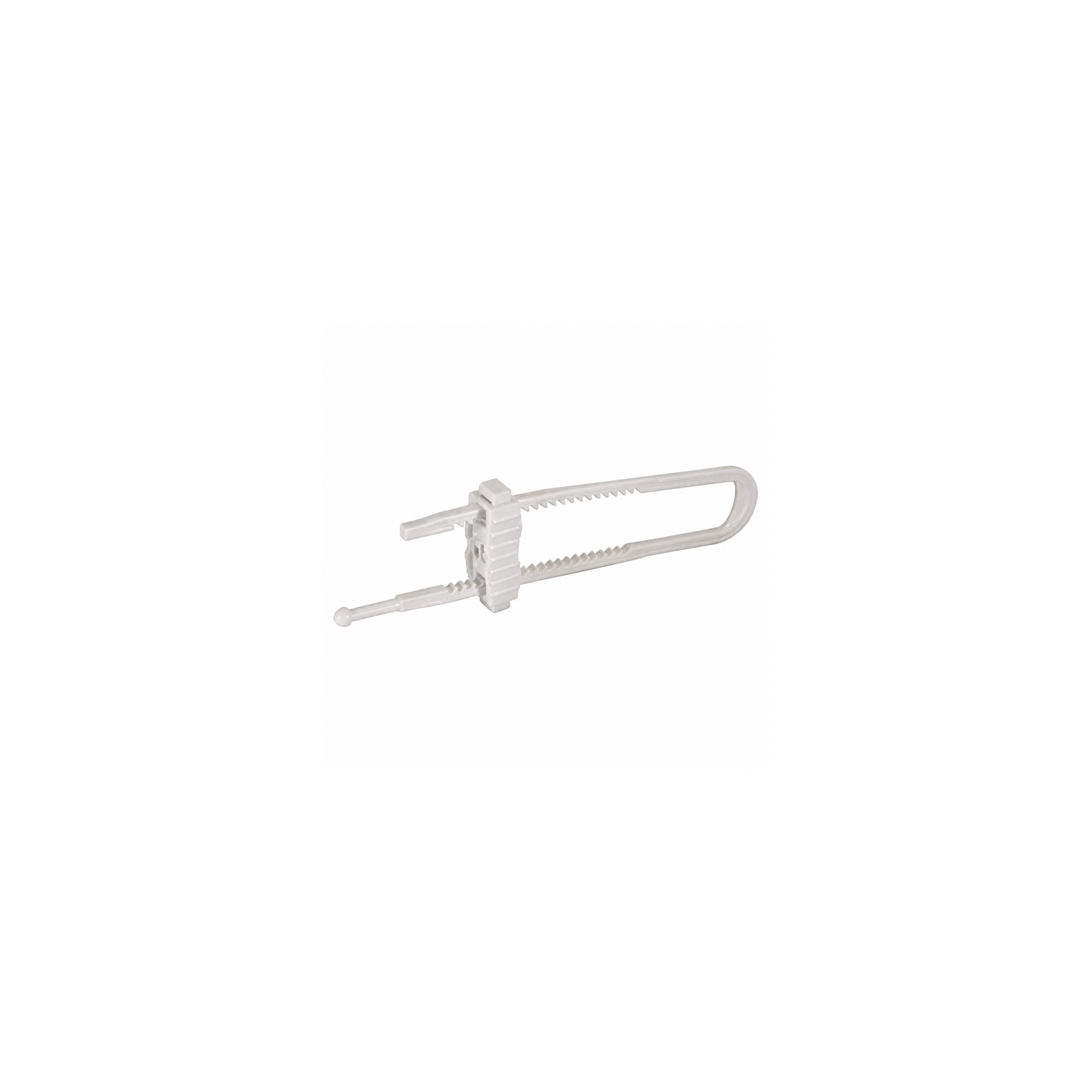 Bloc porte à glissière pour porte double, L.220mm, H.60mm, P.20mm, PVC blanc, 1 pièce. CIME 56459 - Image 1/2
