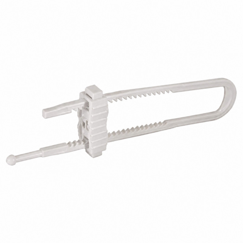 Bloc porte à glissière pour porte double, L.220mm, H.60mm, P.20mm, PVC blanc, 1 pièce. 