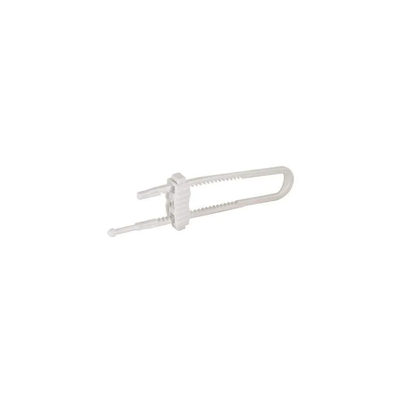 Schuifdeurblok voor dubbele deur, L.220mm, H.60mm, P.20mm, wit PVC, 1 stuk. 