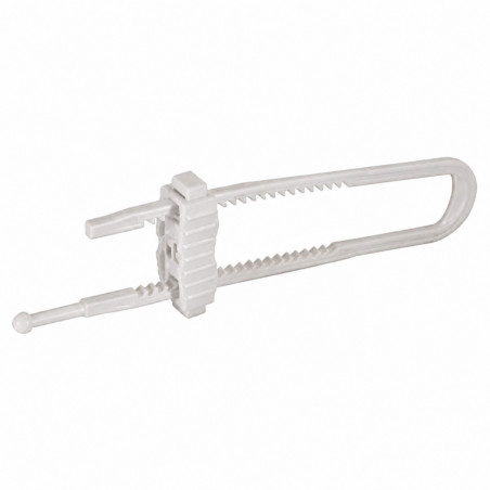 Bloc porte à glissière pour porte double, L.220mm, H.60mm, P.20mm, PVC blanc, 1 pièce. 