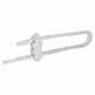 Bloc porte à glissière pour porte double, L.220mm, H.60mm, P.20mm, PVC blanc, 1 pièce. 
