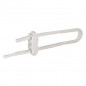 Schuifdeurblok voor dubbele deur, L.220mm, H.60mm, P.20mm, wit PVC, 1 stuk. 