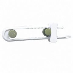 Bloc porte à glissière pour porte double, L.220mm, H.60mm, P.20mm, PVC blanc, 1 pièce. 