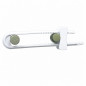 Bloc porte à glissière pour porte double, L.220mm, H.60mm, P.20mm, PVC blanc, 1 pièce. 
