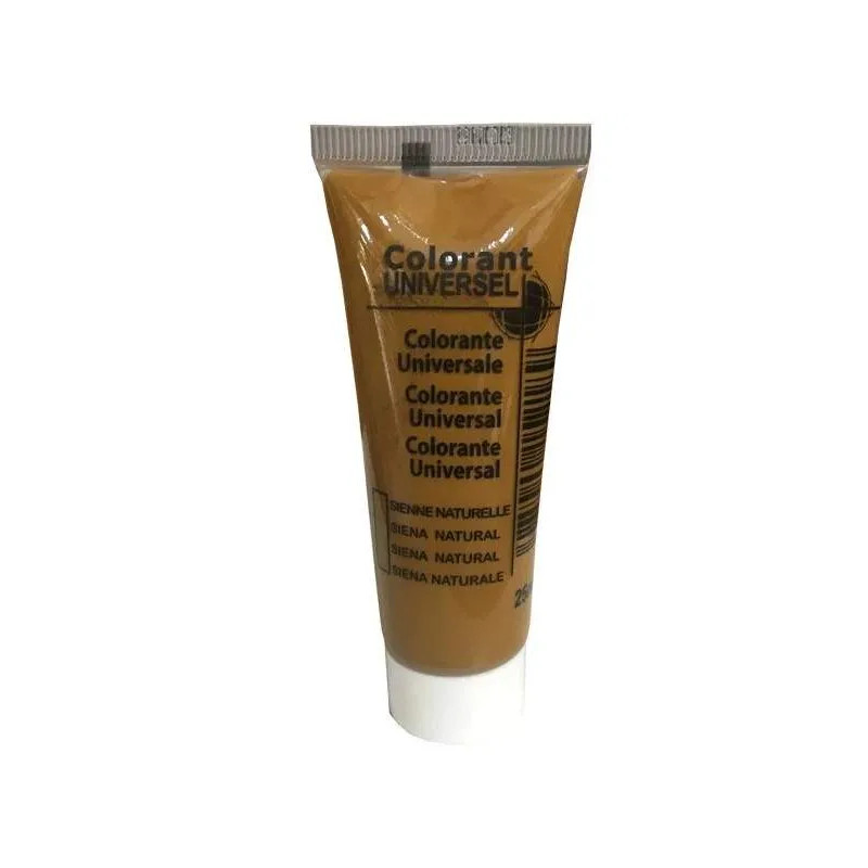 Universele kleurstof, tube van 25 ml, natuurlijke sienna.
