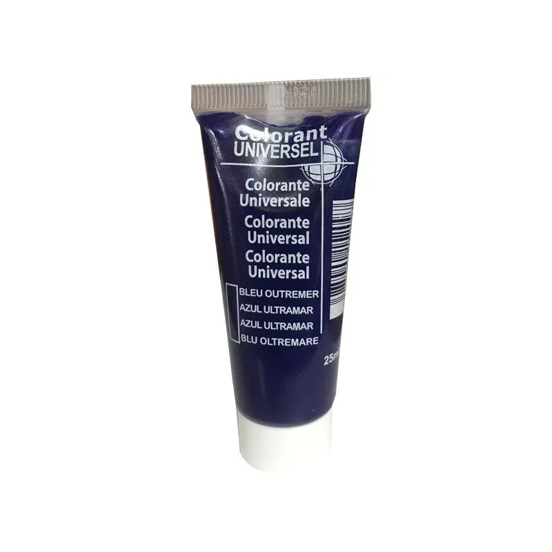 Universele kleurstof, tube van 25 ml, ultramarijnblauw.