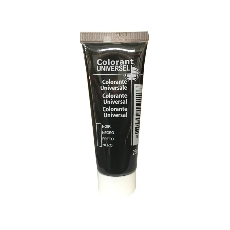 Universele kleurstof, tube van 25 ml, zwart.