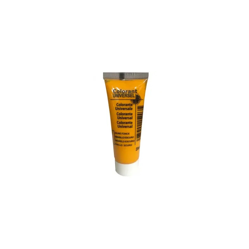Universele kleurstof, tube van 25 ml, donkergeel.