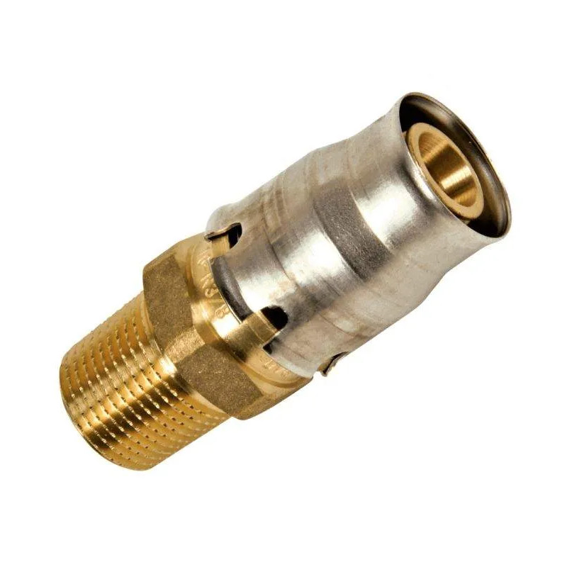 Gereedschapsloze tectite fitting, meerlaagse 20 mm clip, vaste patrix 15x21